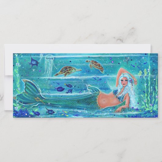 Carte Mermaid Calypso art par Renee Lavoie (Devant)