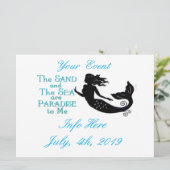Carte Mermaid de plage de sable et de mer Thunder_Cove (Debout devant)