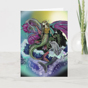 Carte Mermaid&Dolphin~Carte de voeux