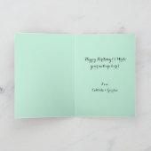 Carte Mermaid Green Glitter Photo Collage Joyeux anniver (Intérieur)