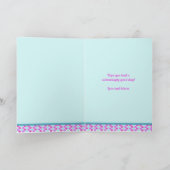 Carte Mermaid seahorse whimsy retard anniversaire (Intérieur)