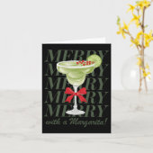 Carte Merrier Avec Une Margarita Noël Boire Margar (Fleur jaune)