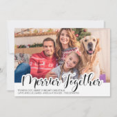 Carte Merrier moderne ensemble une seule photo lettre (Devant)