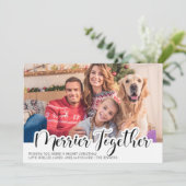 Carte Merrier moderne ensemble une seule photo lettre (Debout devant)