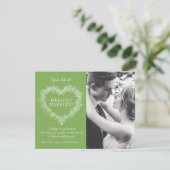 Carte Merrily marié vert mistletoe coeur Noël (Debout devant)