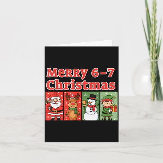Carte Merry 6 7 Six Seven Meme Christmas Women Men Kids (Devant)