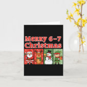 Carte Merry 6 7 Six Seven Meme Christmas Women Men Kids (Fleur jaune)
