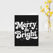Carte Merry &amp; Bright Retro Christmas Groovy Holiday  (Fleur jaune)