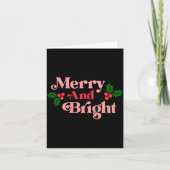 Carte Merry And Bright Clic Holiday Tygraphy Toddler (Devant)