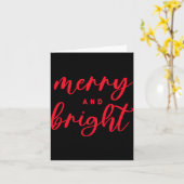Carte Merry And Bright Modern Red Womens Christmas _1 (Fleur jaune)