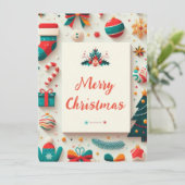 Carte Merry and colorful Christmas card! (Debout devant)