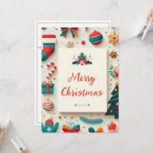 Carte Merry and colorful Christmas card! (Devant/Arrière en situation)
