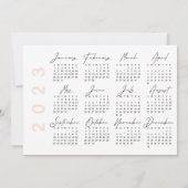 Carte Merry&Bright Calligraphie moderne 2023 Calendrier (Dos)