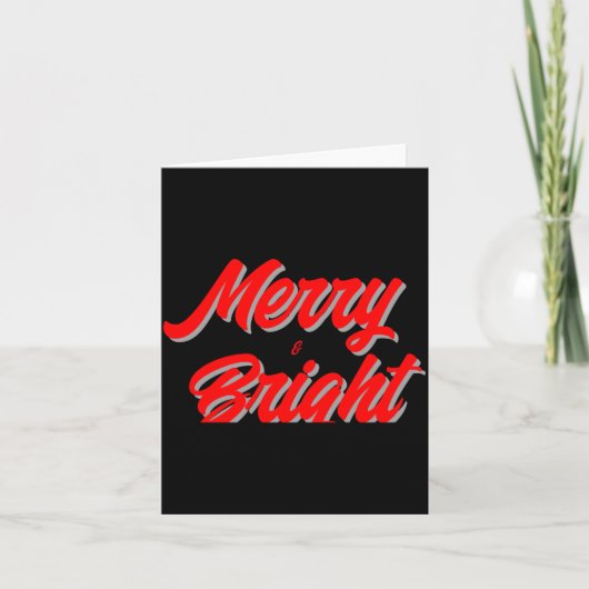 Carte Merry Bright Christmas (Devant)