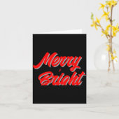 Carte Merry Bright Christmas (Fleur jaune)