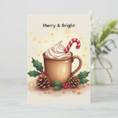 Carte Merry & Bright Christmas Coffee (Debout devant)