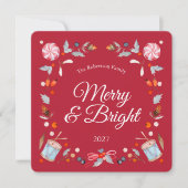Carte Merry & Bright Christmas Greeting Card (Devant)