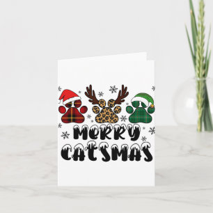 Carte Merry Catsmas Chat Mama Chat Noël Amoureux des cha