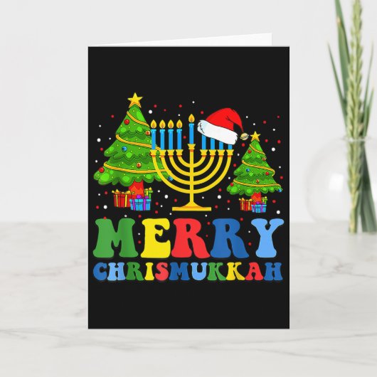 Carte Merry Chrismukkah 2024 Happy Hanukkah Christmas Sa (Devant)