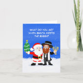 Carte Merry Chrismukkah Père Noël rencontre le rabbin dr (Devant)