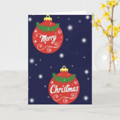 Carte Merry Christmas (Fleur jaune)