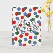 Carte Merry Christmas (Fleur jaune)