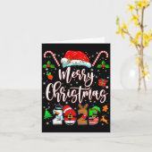 Carte Merry Christmas 2025 Family Matching Pajamas Xmas (Fleur jaune)