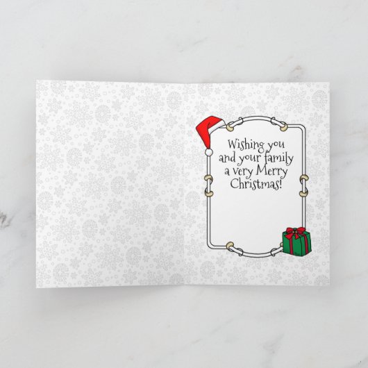 Carte Merry Christmas 2 Tree Stocking Snowman (Intérieur)