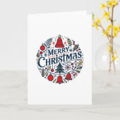 Carte Merry Christmas 3 (Fleur jaune)