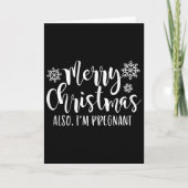 Carte Merry Christmas Also Im Pregnant Holiday Baby Anno (Devant)