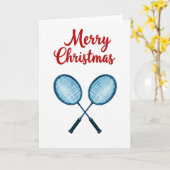 Carte Merry Christmas Badminton Card (Fleur jaune)
