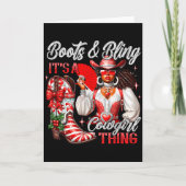 Carte Merry Christmas Boots & Bling Its A Cowgirl Th (Devant)
