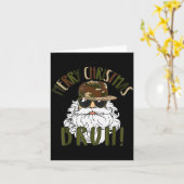 Carte Merry Christmas Bruh Funny Santa Bruh Camo Xmas Pa (Fleur jaune)