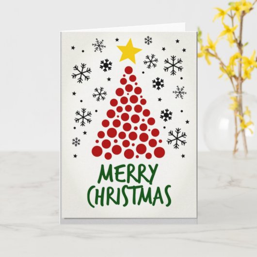 Carte Merry Christmas Card (Fleur jaune)