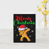 Carte Merry Christmas Dab Gingerbread Xmas Christmas Coo (Fleur jaune)