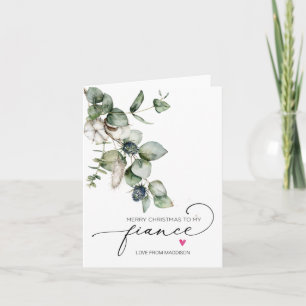 Carte Merry Christmas For Fiancé from Girlfriend Card