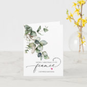 Carte Merry Christmas For Fiancé Girlfriend Card (Fleur jaune)