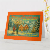 Carte Merry Christmas from Colorado (Fleur jaune)