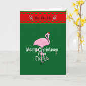 Carte Merry Christmas from Florida (Fleur jaune)