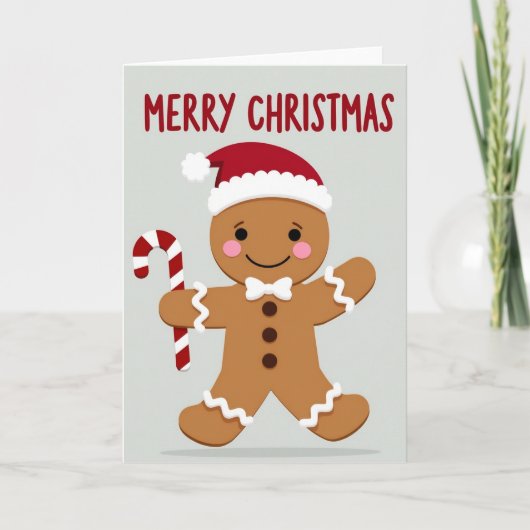 Carte Merry Christmas Gingerbread Man Card (Devant)