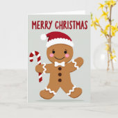 Carte Merry Christmas Gingerbread Man Card (Fleur jaune)