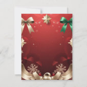 Carte Merry Christmas Greeting Card with Festive Ribbons (Dos)