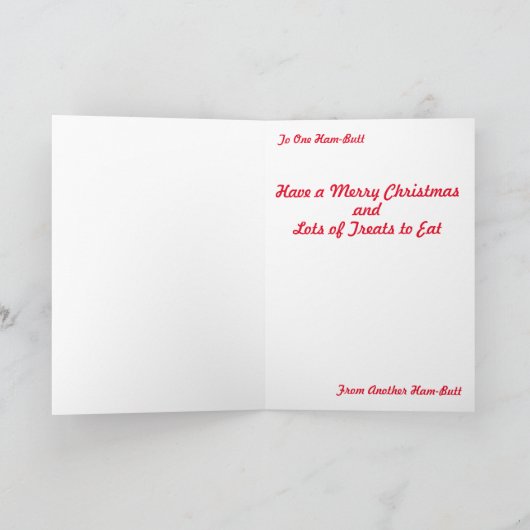 Carte Merry Christmas Hamster-Butt (Intérieur)