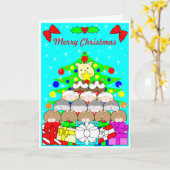 Carte Merry Christmas Hamster-Butt (Fleur jaune)