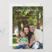 Carte Merry Christmas Happy New Year Script Custom Photo (Devant)