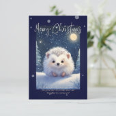 Carte Merry Christmas | Hedgehog (Debout devant)