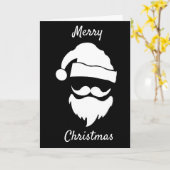 CARTE MERRY CHRISTMAS/HO HEUREUX NOUVEL AN (Fleur jaune)