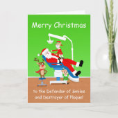 Carte Merry Christmas Hygienist Santa (Devant)