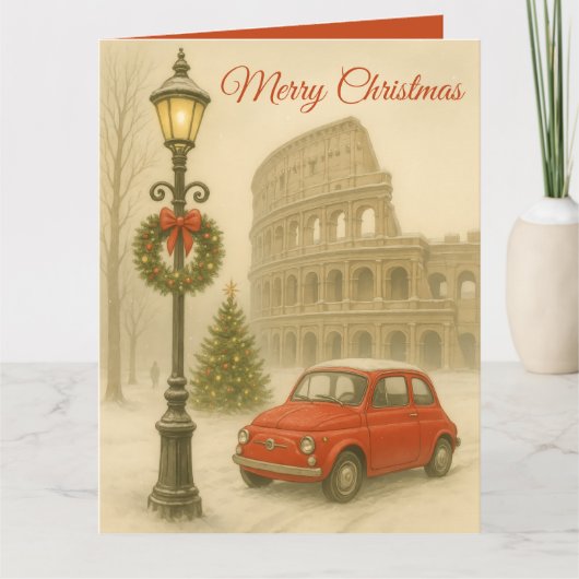 Carte Merry Christmas in Rome Custom Holiday Card (Devant)