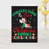Carte Merry Christmas Italian Funny Italian Santa Heehaw (Fleur jaune)
